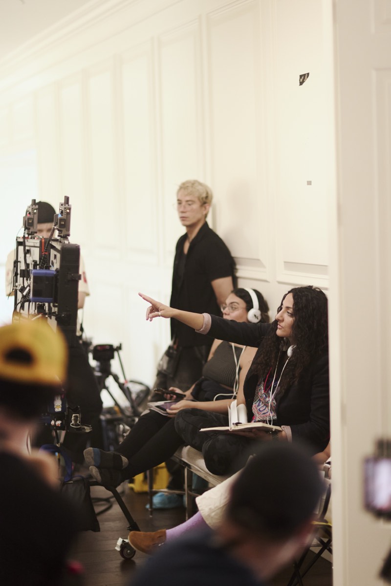 Crew and equipment between takes on a Vancouver production.