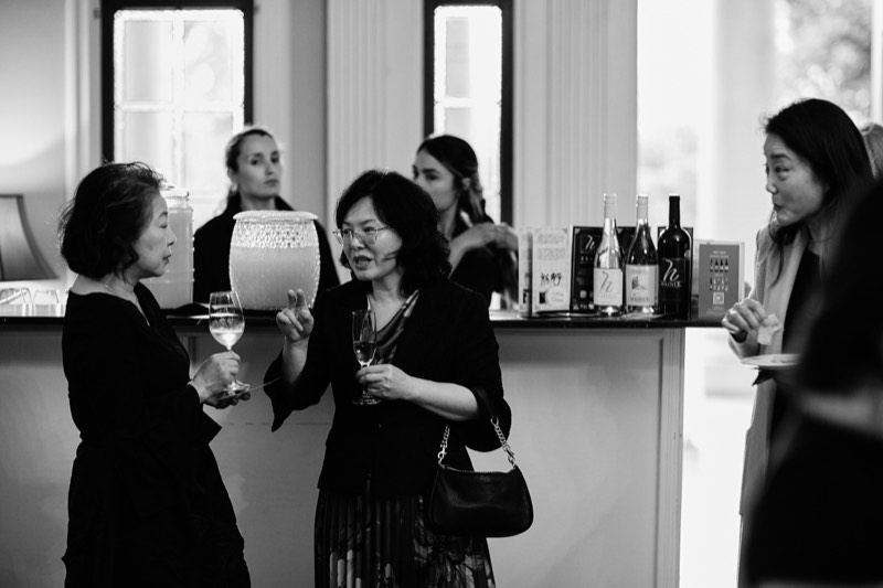 Live music performance at a corporate event, photographed candidly.