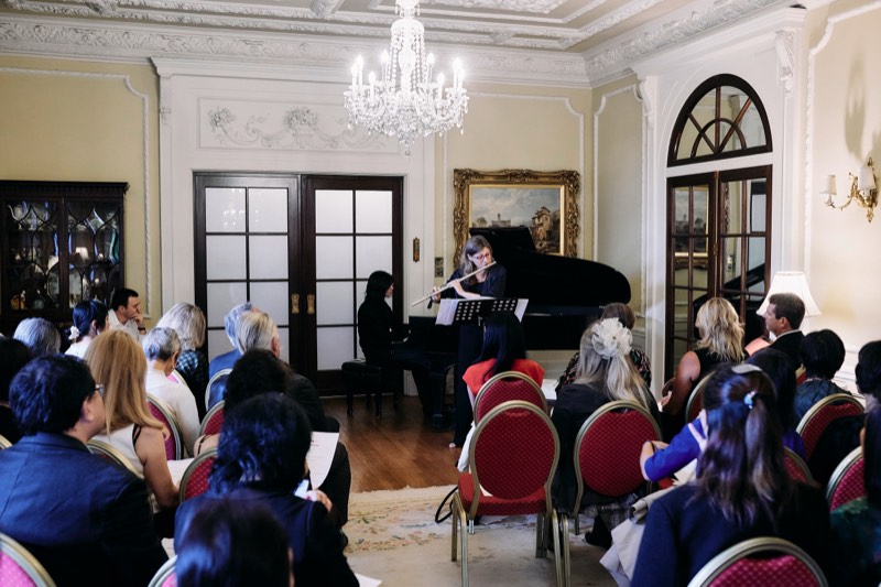 Wide view of a reception room during a Vancouver event.