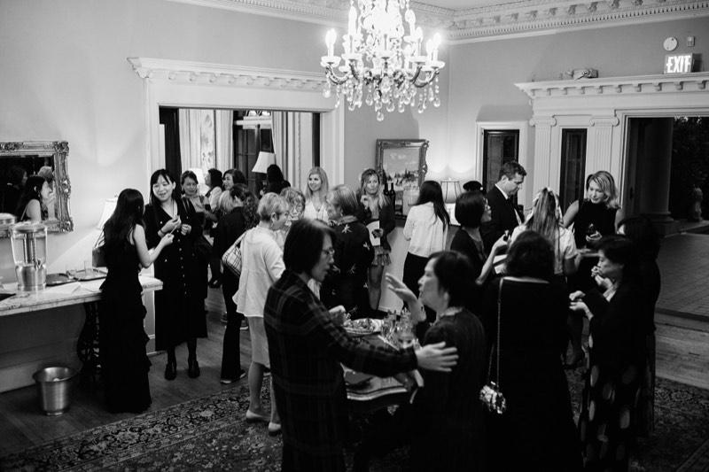 Guests mingling at a private reception in Vancouver.