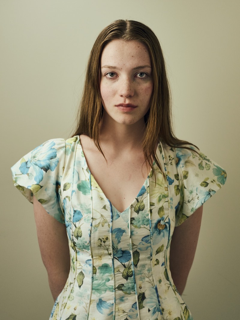 Close portrait with the subject looking directly into the lens.